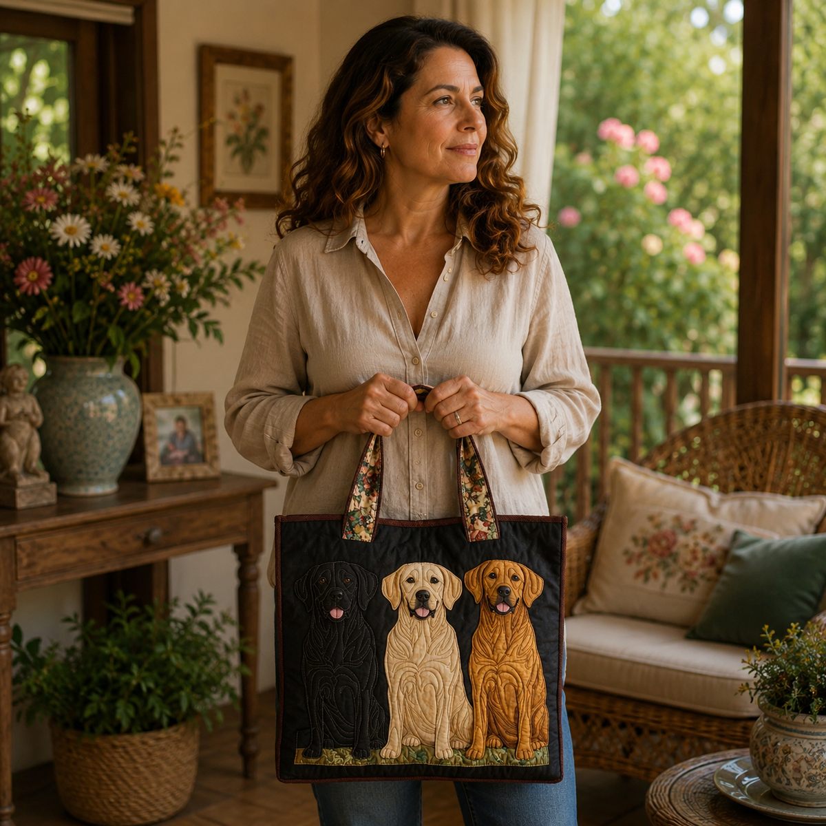 Sac artisanal | Trois labradors