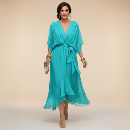Monica™ Robe Élégante à Col en V