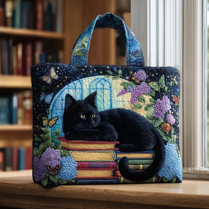 Sac artisanal | Chat noir dans les livres