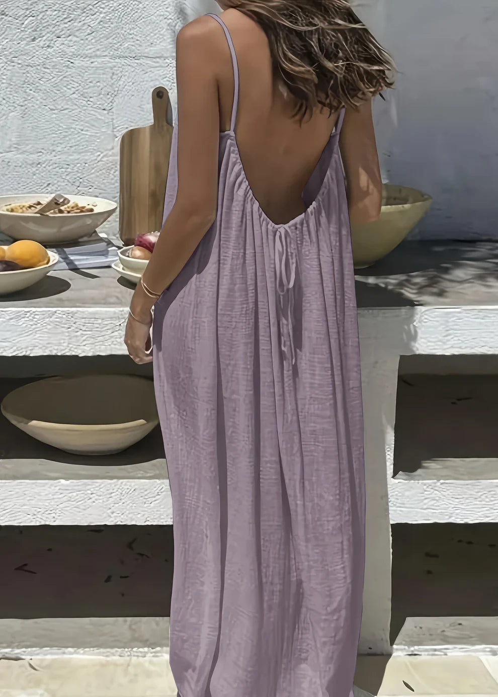 LENA | Vestido de espalda descubierta elegante