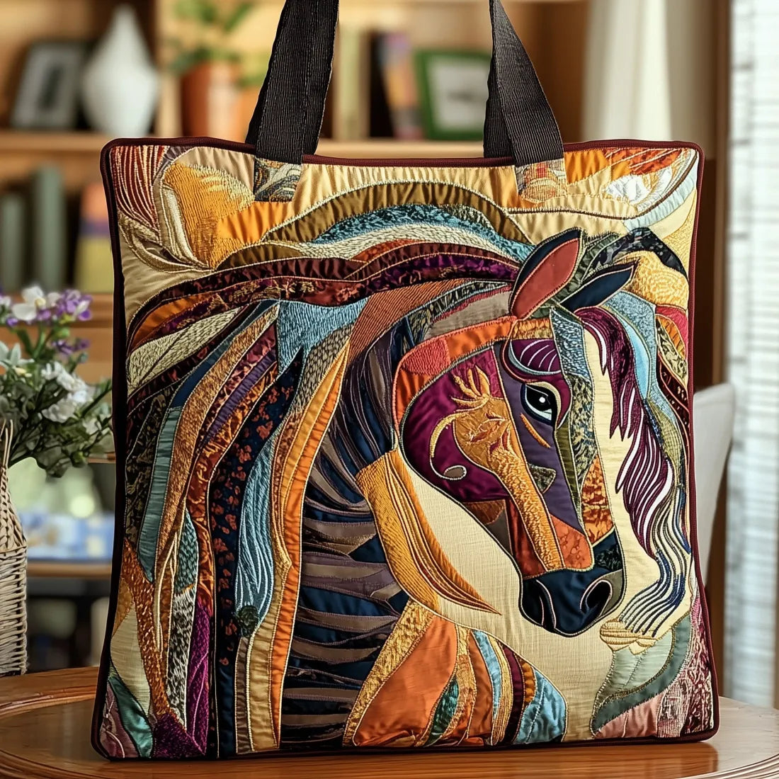 Sac artisanal | Cheval en mosaïque multicolore