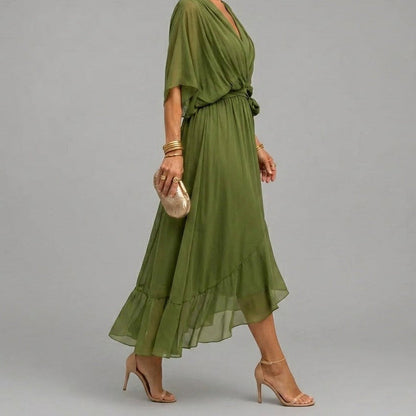 Monica™ Robe Élégante à Col en V