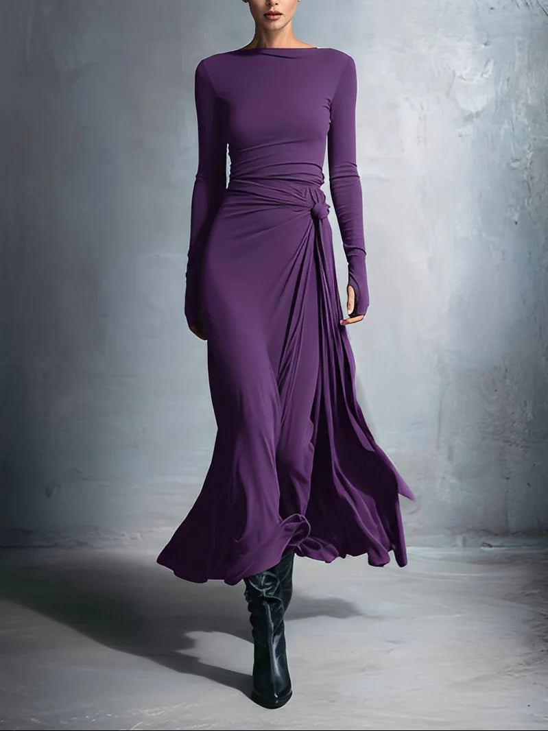 Naiara | Vestido maxi con nudo lateral