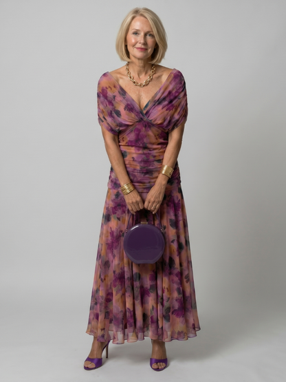 Calen™ Élégante Robe Midi Florale