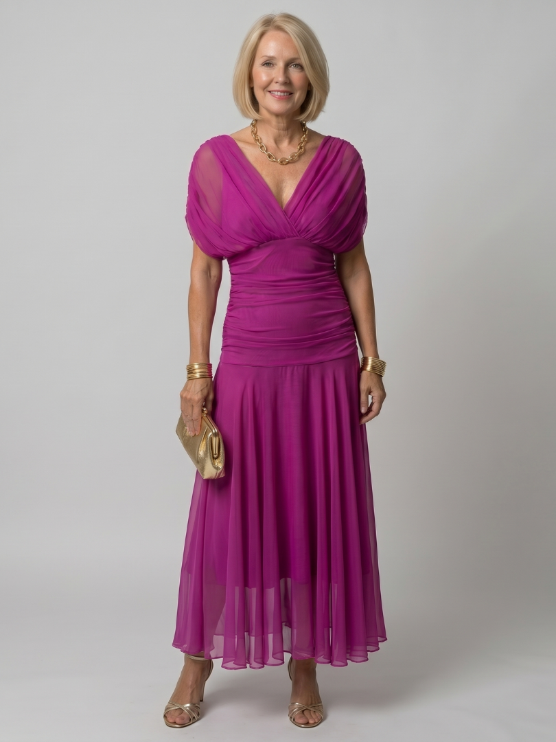 Calen™ Élégante Robe Midi Florale
