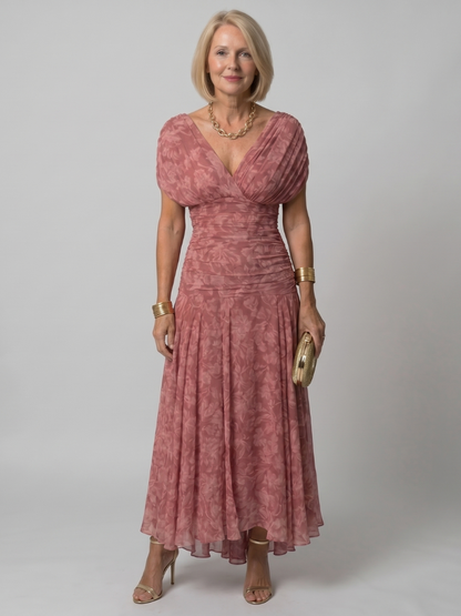 Calen™ Élégante Robe Midi Florale