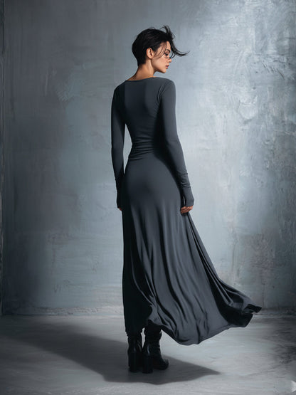 Naiara | Robe maxi à nœud latéral