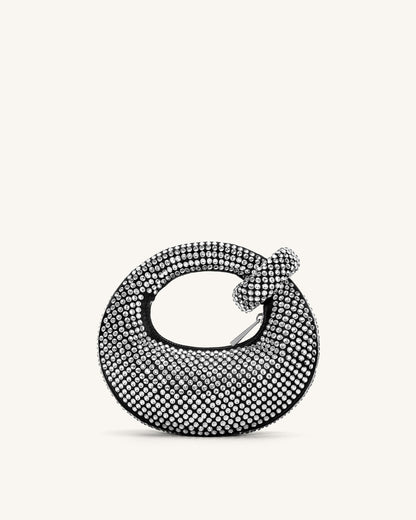 Abacus Borsa a Mano Mini Cristalli Artificiali - Nero