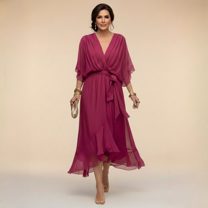Monica™ Robe Élégante à Col en V