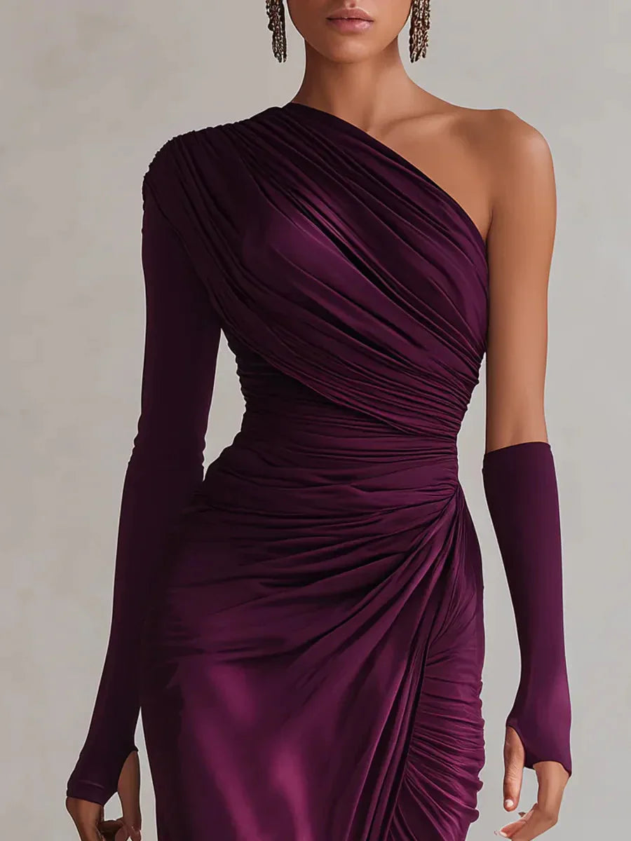 Rosalia – Maxi morado de un hombro