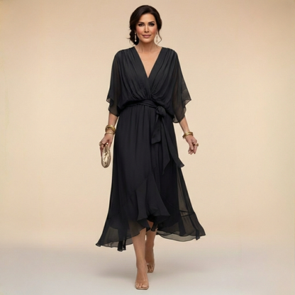 Monica™ Robe Élégante à Col en V