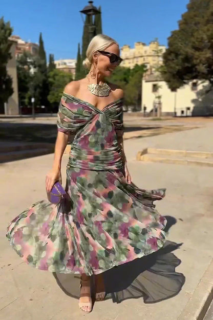 LOUISE | Robe longue élégante avec décolleté en V