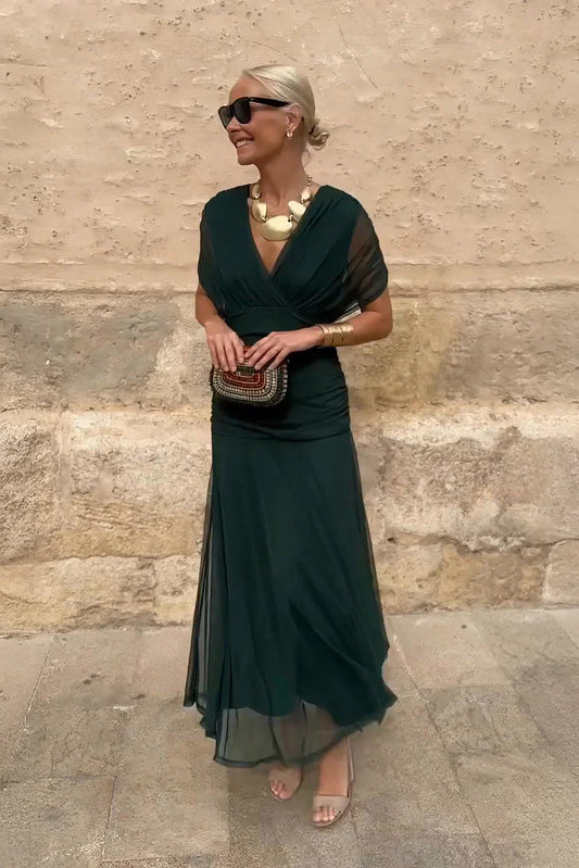 Louise | Vestido Elegante Maxi con Escote en V