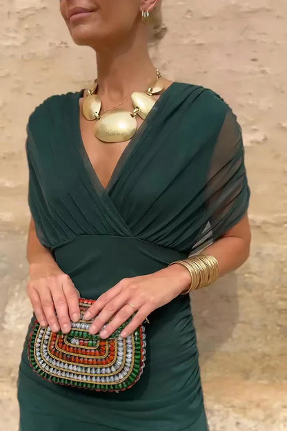 LOUISE | Robe longue élégante avec décolleté en V