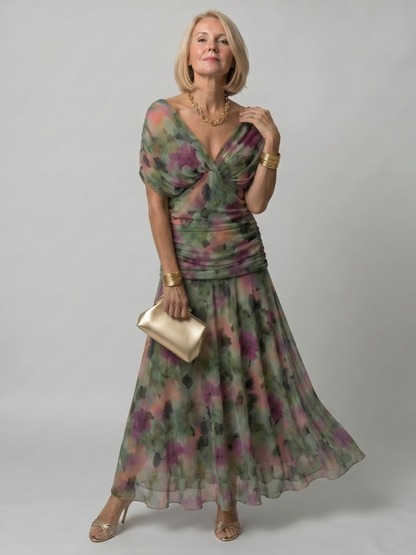Calen™ Élégante Robe Midi Florale