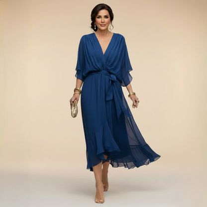 Monica™ Robe Élégante à Col en V
