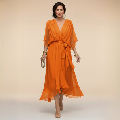 Monica™ Robe Élégante à Col en V