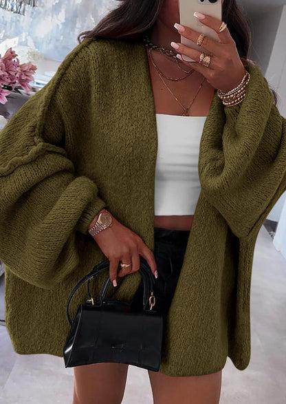 NOLEA Oversized Open-Knit Cardigan