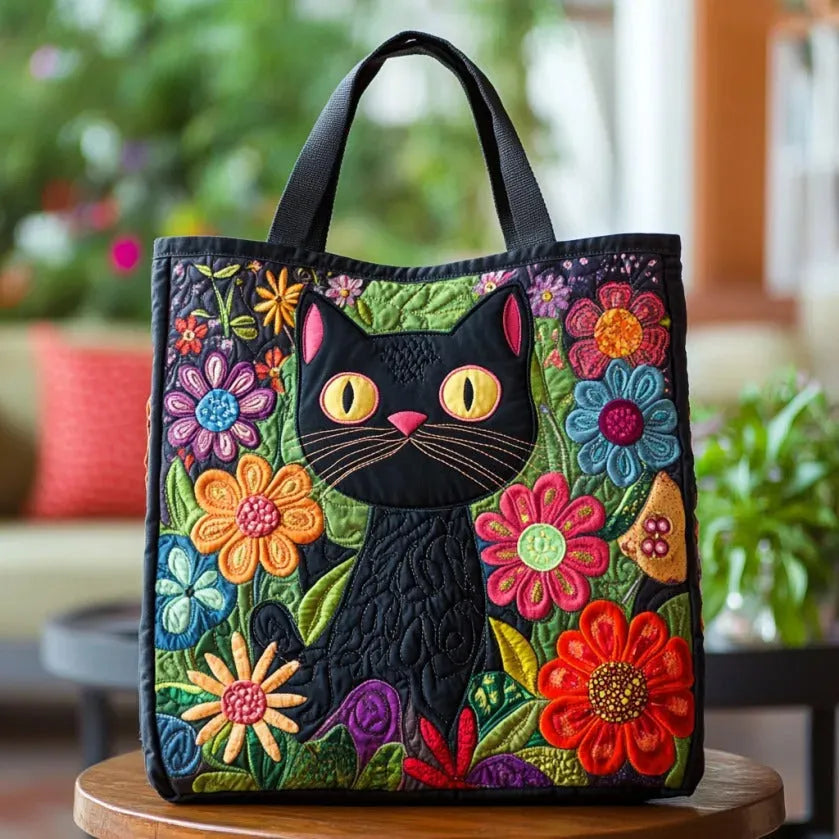 Sac artisanal | Chat noir enchanteur