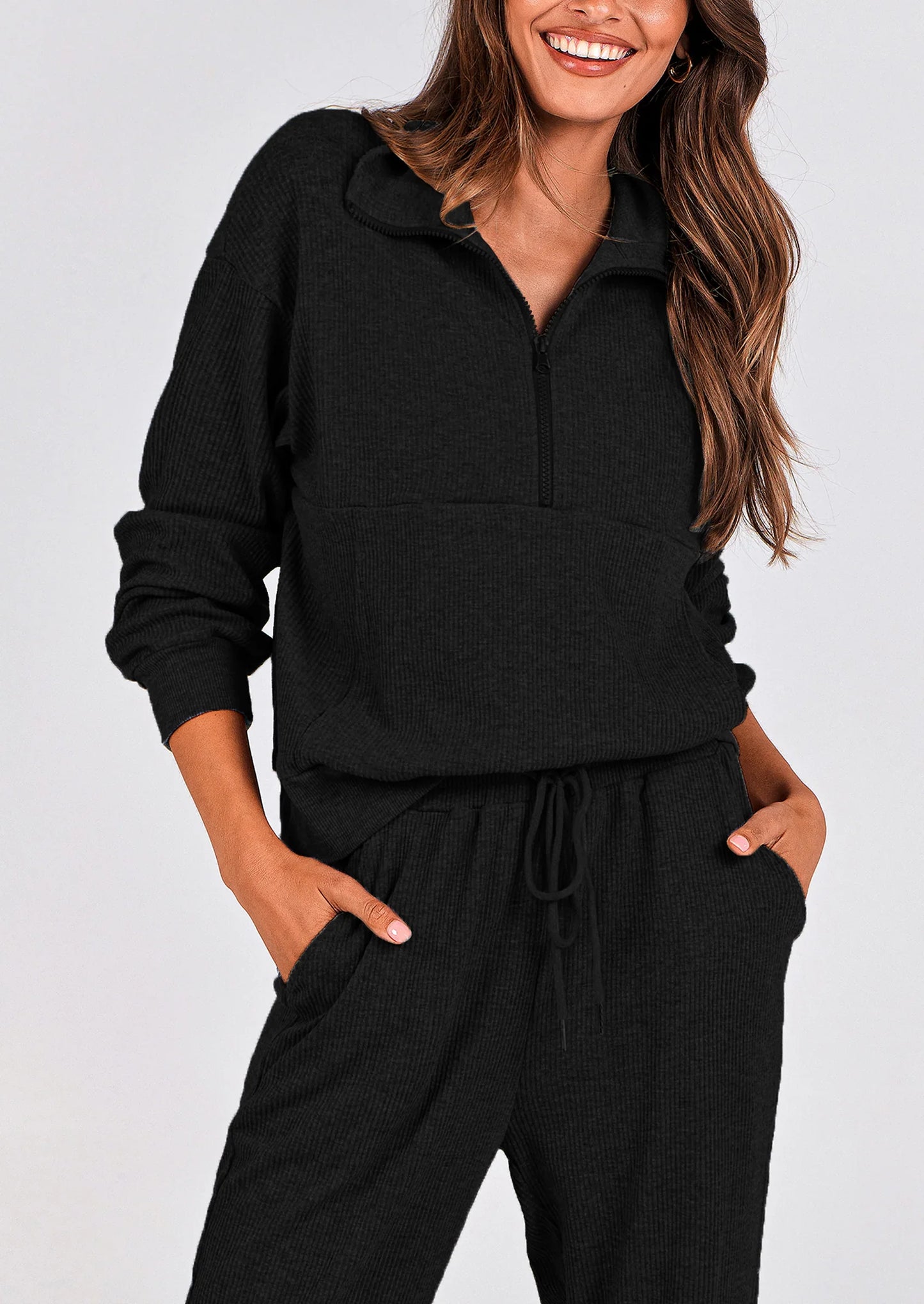 Conjunto NOLEA Cozy 2 Piezas – Sudadera con Cremallera + Joggers a Juego
