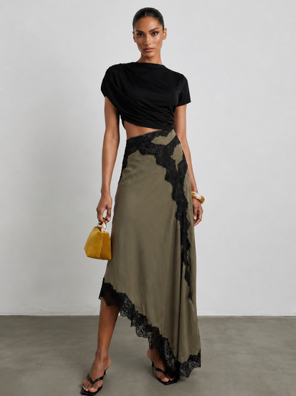 OLIVE | Ensemble Top Et Jupe Maxi en Dentelle Edition Limitée