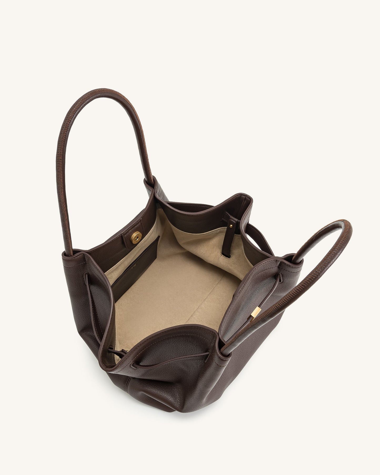Hana Medium Synthetic Suede Tote Bag – Off-White