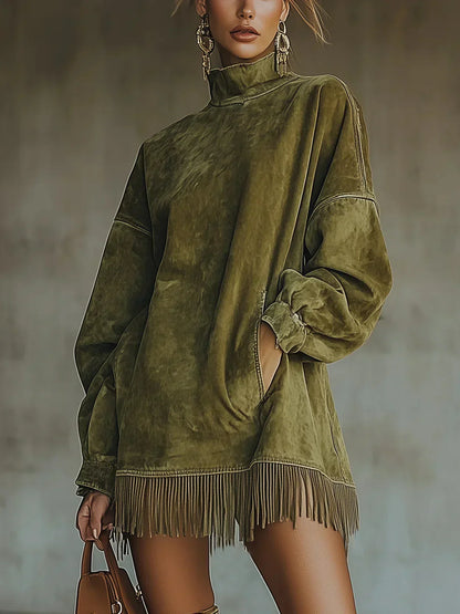 Amarinda | Sweat Oversize à Détails Frangés