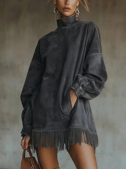 Amarinda | Sweat Oversize à Détails Frangés
