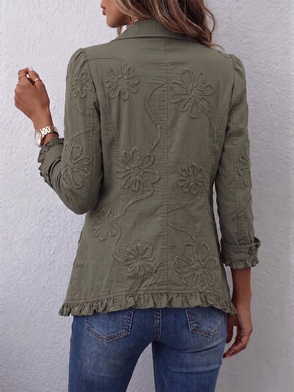 Perdita | Veste utilitaire fleurie brodée