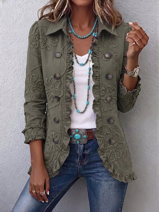 Perdita | Veste utilitaire fleurie brodée