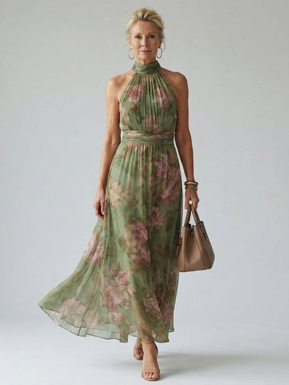 Mirelle™ Robe florale élégante à col halter