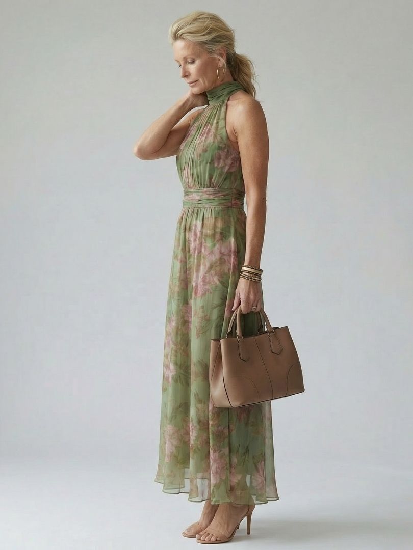 Mirelle™ Robe florale élégante à col halter