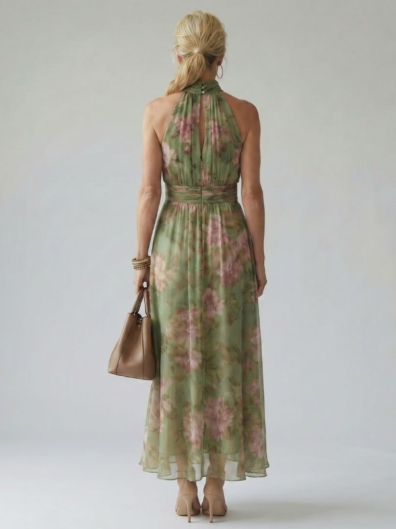 Mirelle™ Robe florale élégante à col halter