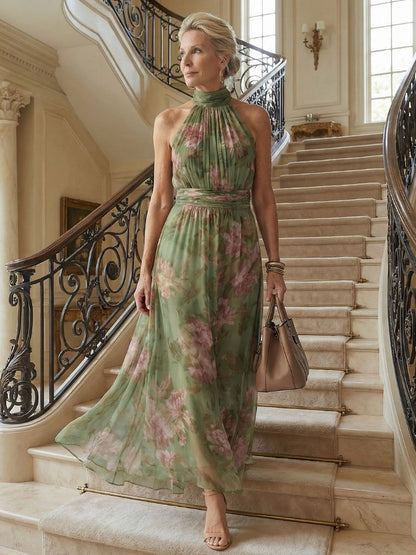 Mirelle™ Robe florale élégante à col halter