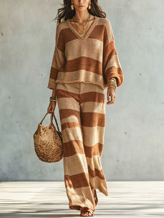 Ensemble Maille Rayé Zéphyr – Style Casual