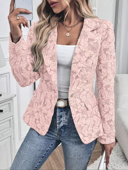 Blazer Femme Cintré en Jacquard Paisley