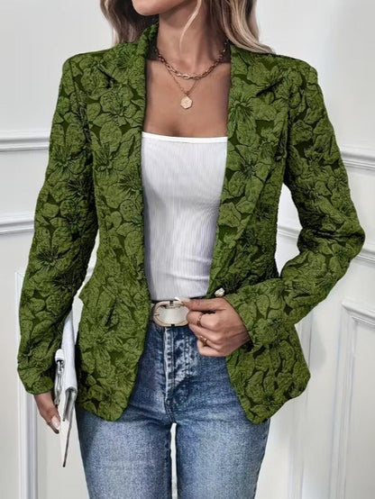 Blazer Femme Cintré en Jacquard Paisley
