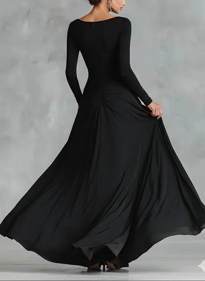 Adele – Maxi negro de crepé