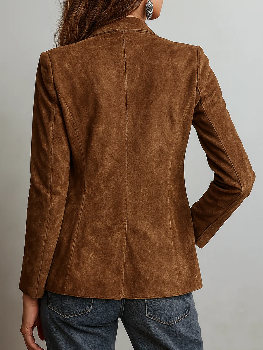 Blazer Femme Vintage Marron