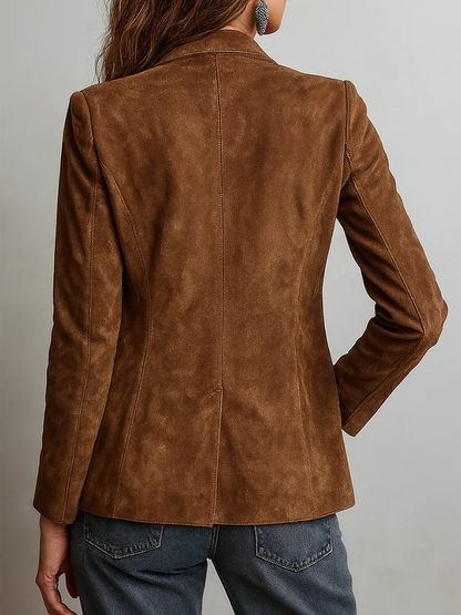 Blazer Femme Vintage Marron