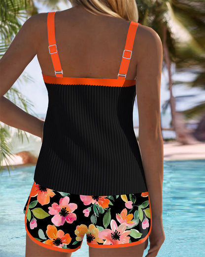Valeria - Tankini élégant avec short floral