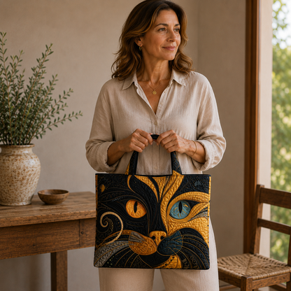 Sac artisanal | Chat mystérieux