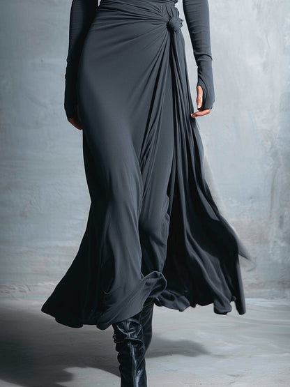 Naiara | Robe maxi à nœud latéral