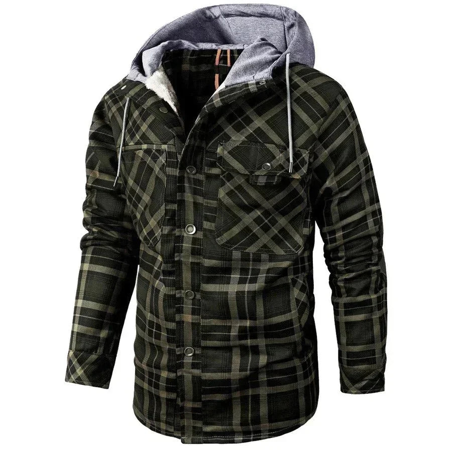 Morel | Veste Légère à Carreaux à Capuche