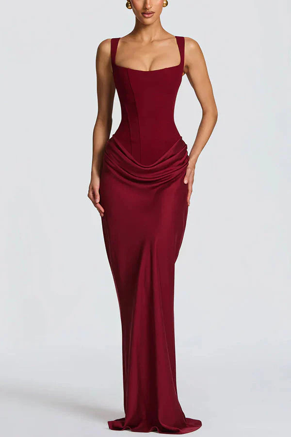 Leonor | Square-neck maxi dress