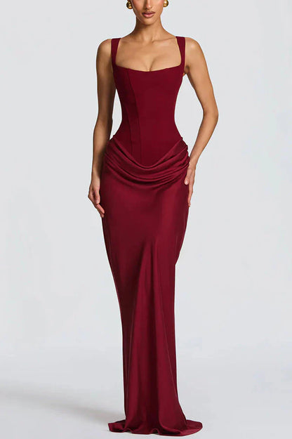 Leonor | Square-neck maxi dress