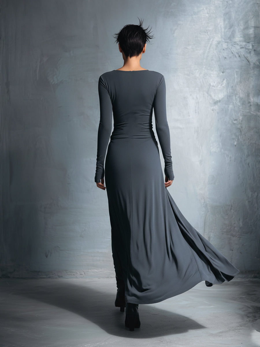 Naiara | Robe maxi à nœud latéral