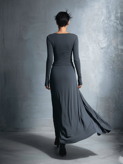 Naiara | Robe maxi à nœud latéral