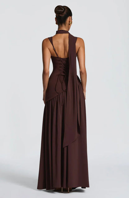 ZAFIRA | Robe longue satinée