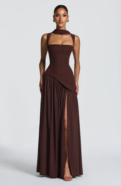 ZAFIRA | Robe longue satinée